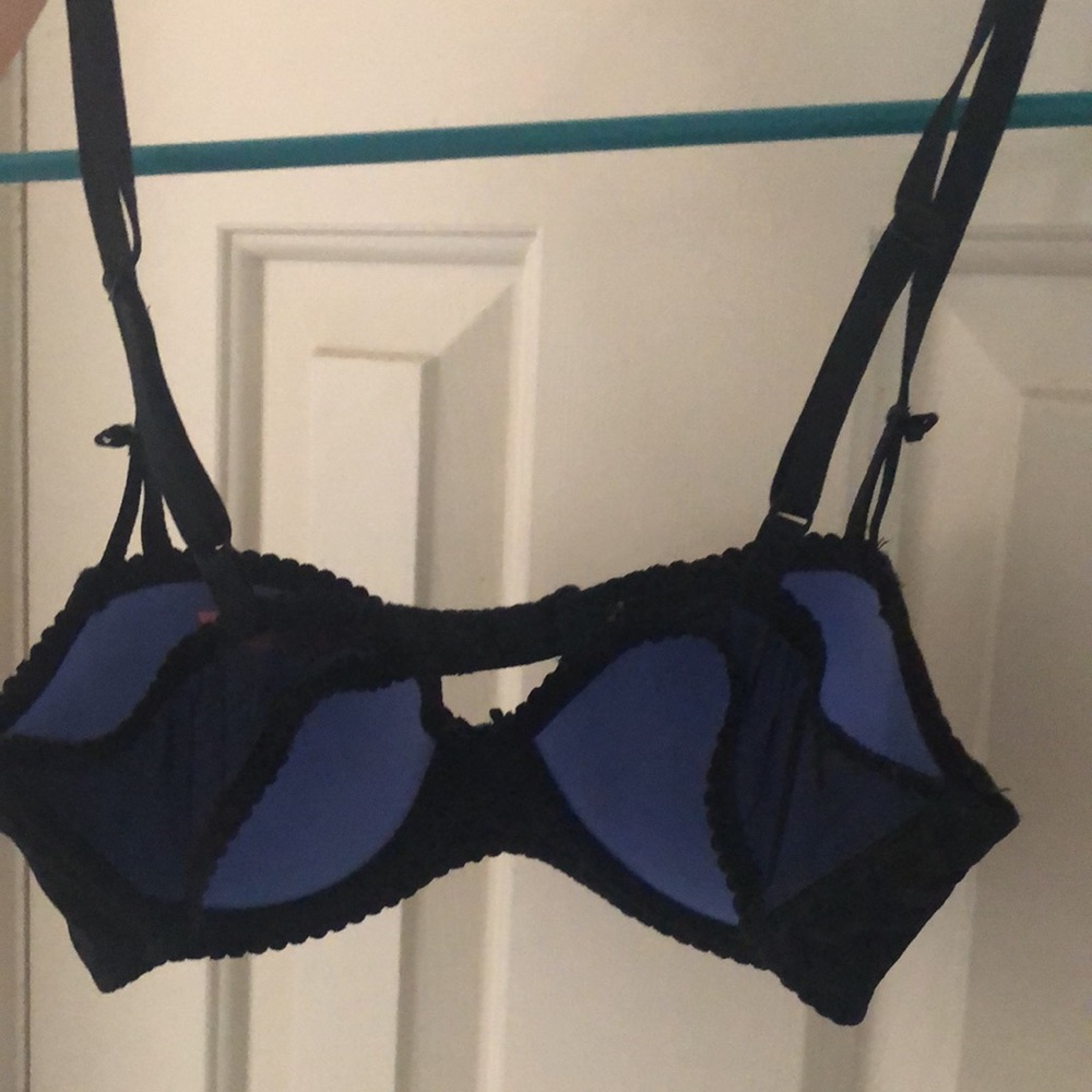 Betsey Johnson Bra 32 B black leopard - Picture 3 of 4